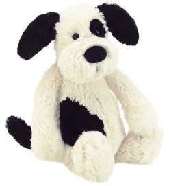 Jellycat Bamse - Medium - 31x12 Cm - Bashful Black & Cream Puppy