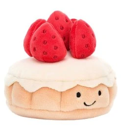 Jellycat Bamse - 7x9 Cm - Pretty Patisserie Tarte Aux Fraises