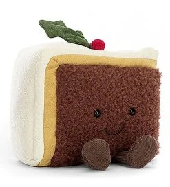 Jellycat Bamse - 10 Cm - Amuseable Slice Of Christmas Cake