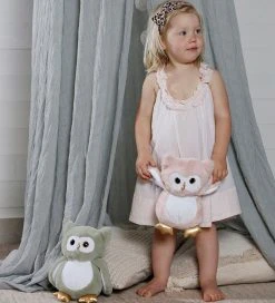 Teddykompaniet Bamse - Selvlysende Ugle - Lyserød -doll accessories shop DT812 2