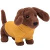 Jellycat Bamse - 24 Cm - Sweater Sausage Dog Yellow -doll accessories shop DU407