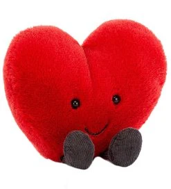 Jellycat Bamse - 20x17 Cm - Amuseable Red Heart