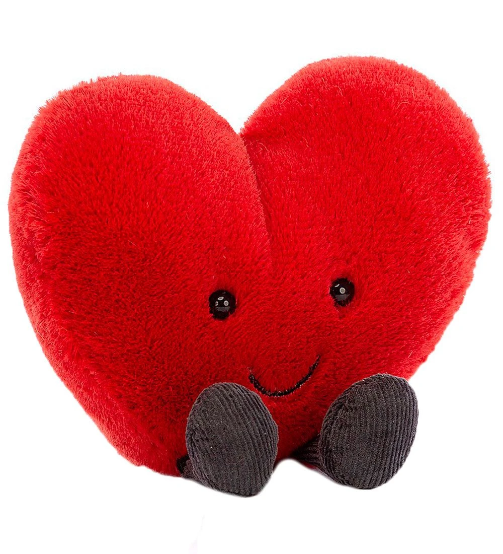 Jellycat Bamse - 20x17 Cm - Amuseable Red Heart 3 Jellycat Bamse - 20x17 Cm - Amuseable Red Heart