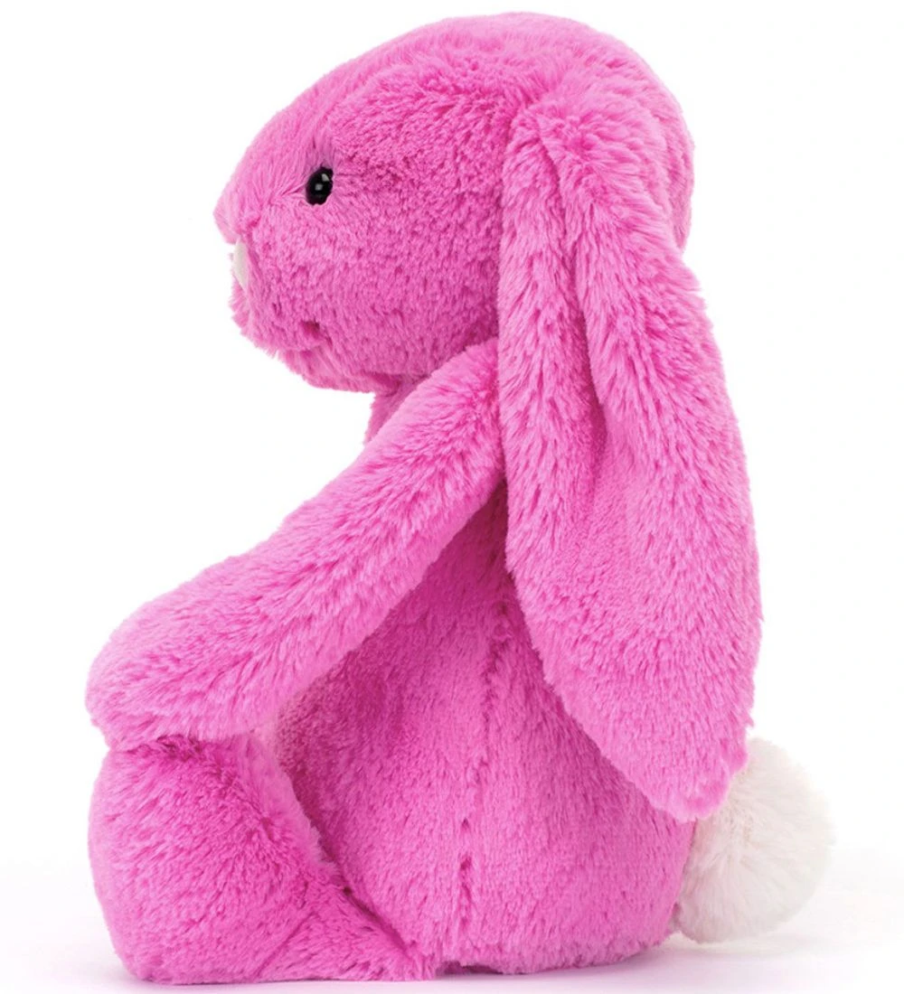 Jellycat Bamse - 20 Cm - Bashful Hot Pink Bunny 4 Jellycat Bamse - 20 Cm - Bashful Hot Pink Bunny - Billede 2