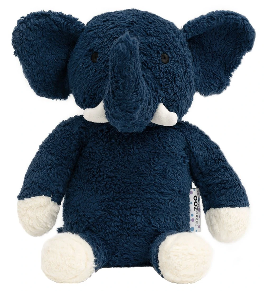 NatureZoo Bamse - 30 Cm - Teddyfleece - Elefant - Mørkeblå 3 NatureZoo Bamse - 30 Cm - Teddyfleece - Elefant - Mørkeblå