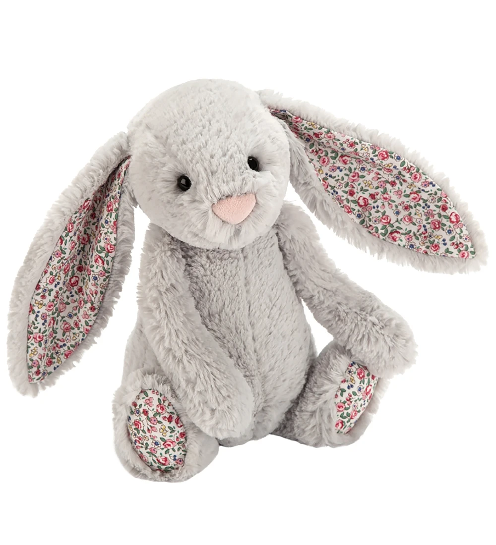 Jellycat Bamse - Small - 18x9 Cm - Blossom Silver Bunny 3 Jellycat Bamse - Small - 18x9 Cm - Blossom Silver Bunny